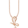 TOMEI [Online Exclusive] Minimalist Butterfly's Wing Pendant, Rose Gold 375