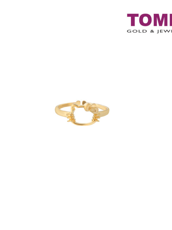 TOMEI x Hello Kitty Hollow Ring, Yellow Gold  916 (HK-YG0731R-1C)