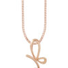 TOMEI [Online Exclusive] Minimalist Butterfly's Wing Pendant, Rose Gold 375