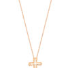 TOMEI Rouge Collection Cross Necklace, Rose Gold 750