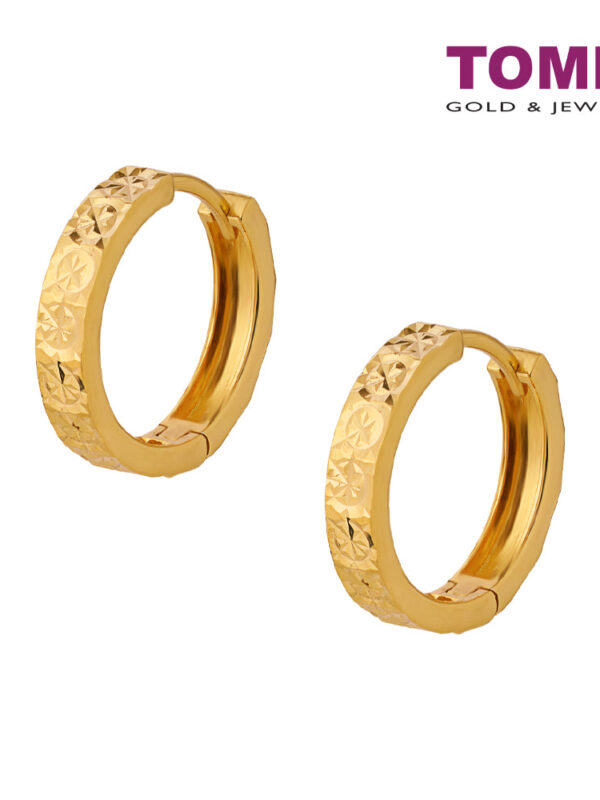 TOMEI Simply Hoop Earrings, Yellow Gold 916