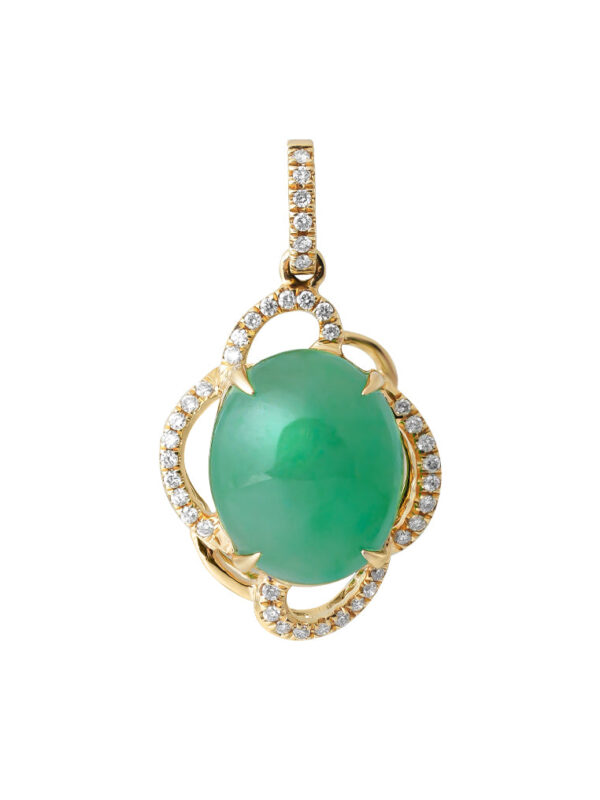 TOMEI 【四季呈祥】Jade Pendant, Yellow Gold 750