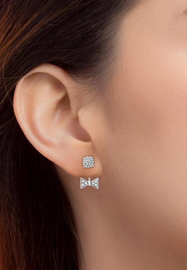 TOMEI Twyla Earrings, White Gold 375