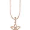 TOMEI [Online Exclusive] Minimalist Dangling Star Pendant, Rose Gold 375
