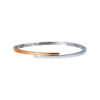 TOMEI Rosy Winter Collection Diamond Bangle, White+Rose Gold 585