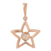 TOMEI [Online Exclusive] Minimalist Dangling Star Pendant, Rose Gold 375