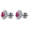 TOMEI Ruby Earrings, White Gold 750