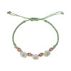 TOMEI [有钱花] Natural Flower Jade with Green Rope Bracelet [Online Exclusive]