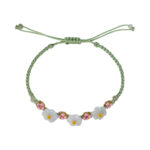 TOMEI [有钱花] Natural Flower Jade with Green Rope Bracelet [Online Exclusive]