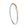 TOMEI Rosy Winter Collection Diamond Bangle, White+Rose Gold 585