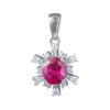 TOMEI Ruby Pendant, White Gold 750