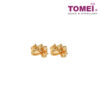 TOMEI x Hello Kitty Winky Face Earrings, Yellow Gold 916 (HK-YG1195E-EC)