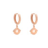 TOMEI Rouge Collection Ginkyo Leaf Loop Earrings, Rose Gold 750