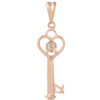 TOMEI [Online Exclusive] Awesome 21st Lovely Key Pendant, Rose Gold 375