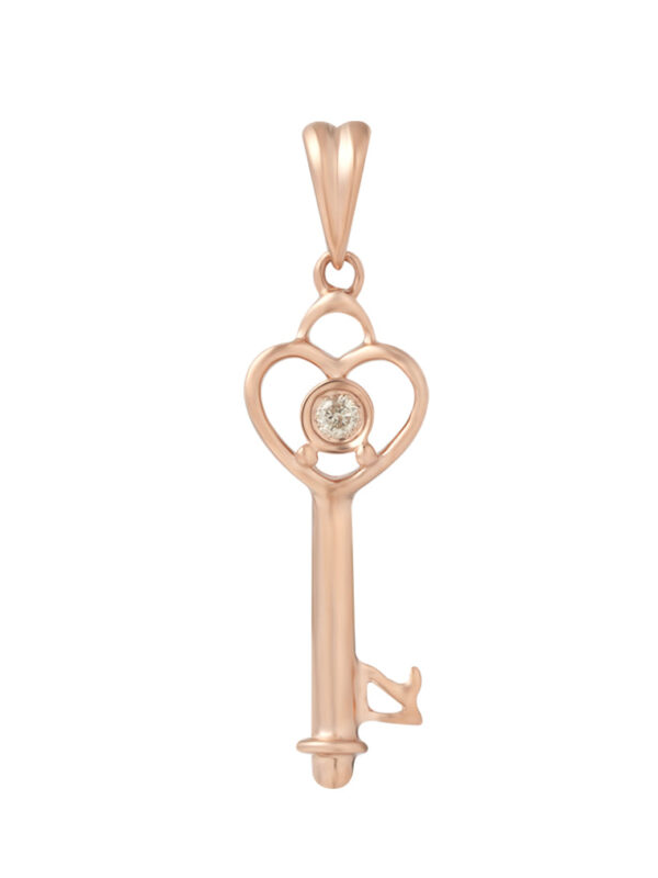 TOMEI [Online Exclusive] Awesome 21st Lovely Key Pendant, Rose Gold 375