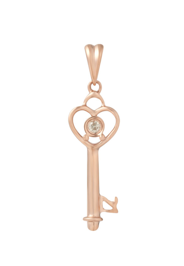 TOMEI [Online Exclusive] Awesome 21st Lovely Key Pendant, Rose Gold 375
