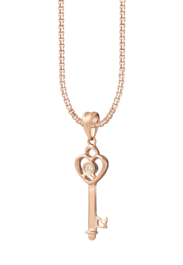 TOMEI [Online Exclusive] Awesome 21st Lovely Key Pendant, Rose Gold 375