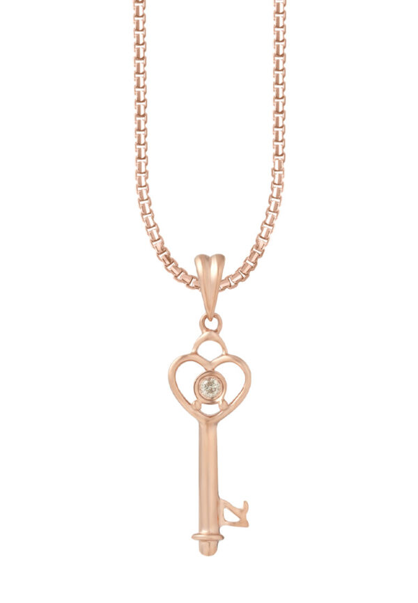 TOMEI [Online Exclusive] Awesome 21st Lovely Key Pendant, Rose Gold 375