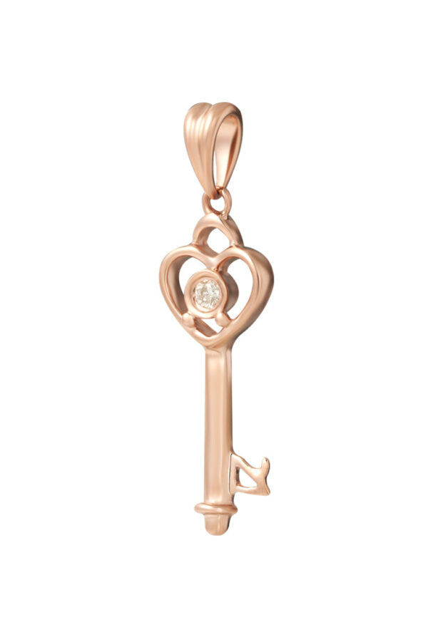 TOMEI [Online Exclusive] Awesome 21st Lovely Key Pendant, Rose Gold 375