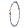 TOMEI 【永无止境的爱情】Infinity Love Bangle, White+Rose Gold 585