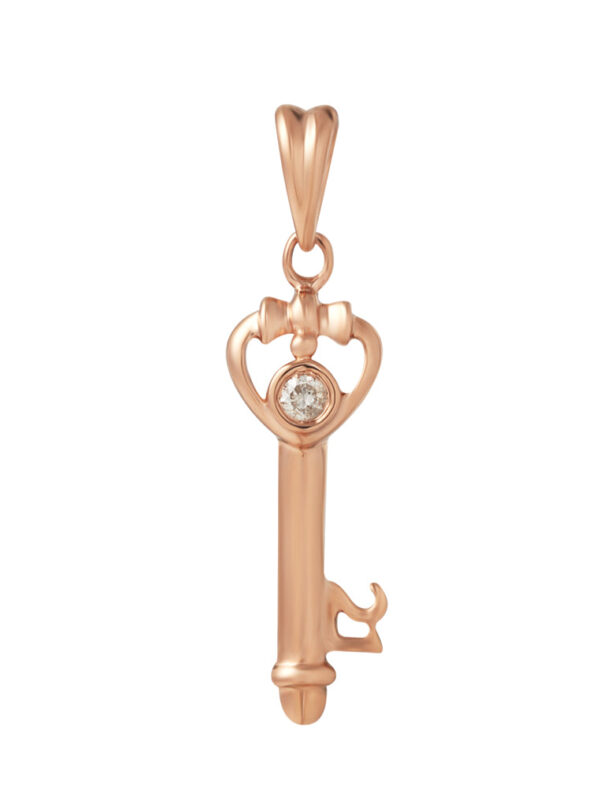 TOMEI [Online Exclusive] Awesome 21st Gift Key Pendant, Rose Gold 375