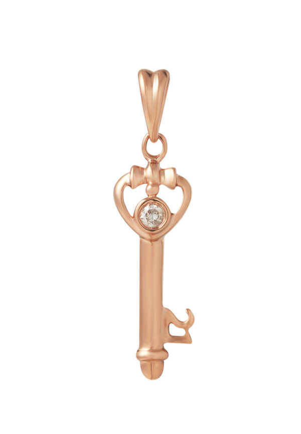 TOMEI [Online Exclusive] Awesome 21st Gift Key Pendant, Rose Gold 375