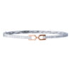 TOMEI 【永无止境的爱情】Infinity Love Bangle, White+Rose Gold 585