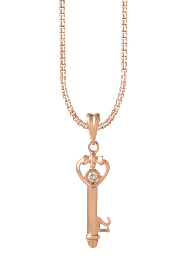 TOMEI [Online Exclusive] Awesome 21st Gift Key Pendant, Rose Gold 375