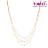 TOMEI Three-Layers Necklace , Yellow Gold 916
