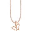 TOMEI [Online Exclusive] Minimalist Butterfly Pendant, Rose Gold 375