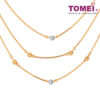 TOMEI Three-Layers Necklace , Yellow Gold 916