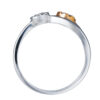TOMEI You & Me Diamond Ring, White+Rose Gold 750