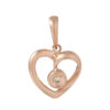 TOMEI [Online Exclusive] Minimalist Heart Shape Pendant, Rose Gold 375