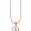 TOMEI [Online Exclusive] Minimalist Heart Shape Pendant, Rose Gold 375