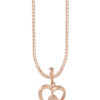 TOMEI [Online Exclusive] Minimalist Heart Shape Pendant, Rose Gold 375