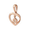 TOMEI [Online Exclusive] Minimalist Heart Shape Pendant, Rose Gold 375