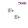 TOMEI Quadrated Sparkling Earrings, White Gold 585