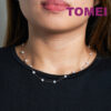 TOMEI Rouge Collection Trendy Pearl Necklace, Rose Gold 750