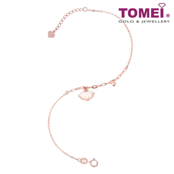TOMEI Rouge Collection Ginkyo Leaf Bracelet, Rose Gold 750
