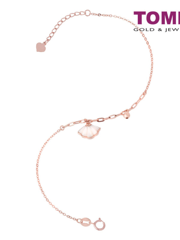 TOMEI Rouge Collection Ginkyo Leaf Bracelet, Rose Gold 750