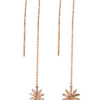 TOMEI Rouge Collection Snow Flake Long Earrings, Rose Gold 750