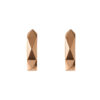 TOMEI Rouge Collection Edged Loop Earrings, Rose Gold 750