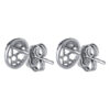 TOMEI Round Earring, White Gold 375