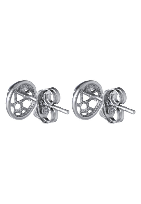 TOMEI Round Earring, White Gold 375