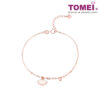 TOMEI Rouge Collection Ginkyo Leaf Bracelet, Rose Gold 750