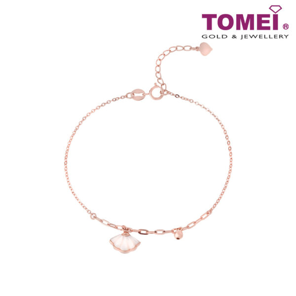 TOMEI Rouge Collection Ginkyo Leaf Bracelet, Rose Gold 750