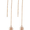 TOMEI Rouge Collection Snow Flake Long Earrings, Rose Gold 750