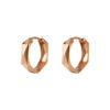 TOMEI Rouge Collection Edged Loop Earrings, Rose Gold 750