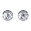 TOMEI Round Earring, White Gold 375