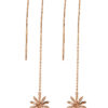 TOMEI Rouge Collection Snow Flake Long Earrings, Rose Gold 750